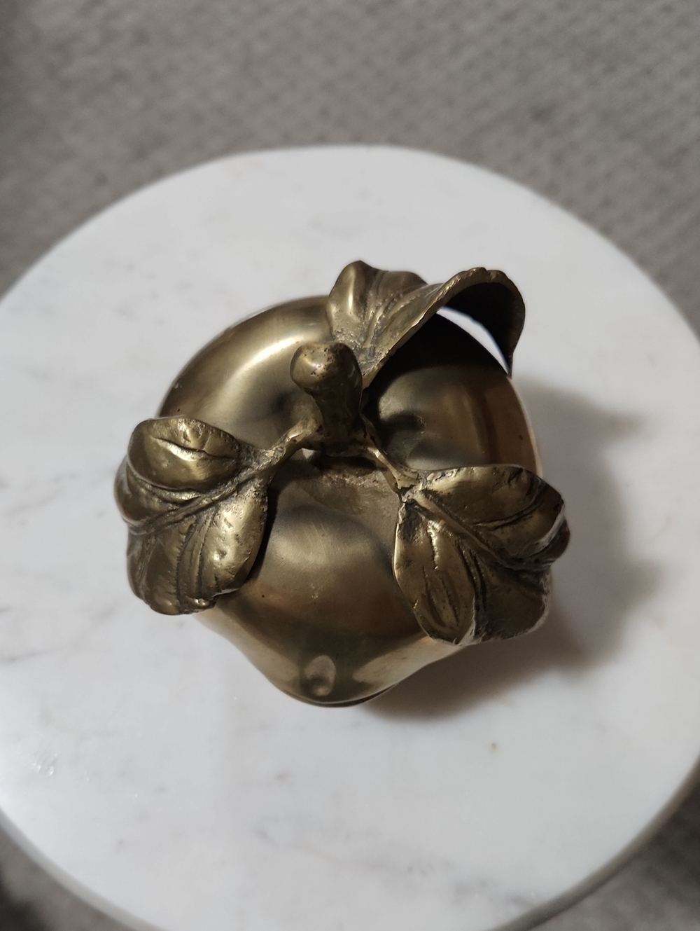 Brass Apple Sculpture Pomme Bouche  Decor Paperweight - Picture 7 of 13